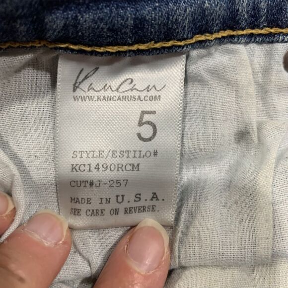 KanCan Sz 5 Jeggings Distressed Holes Stretchy Denim Blue Jean Mid Rise Women’s - Picture 3 of 9